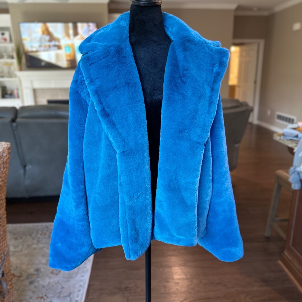 Vibrant Blue Teddy Jacket